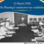Jawaharlal Nehru with India’s first Planning Commission